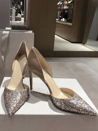 レディース ヒール パーティー シューズ ヌード ポインテッドトゥ スティレットヒール ドレスシューズ