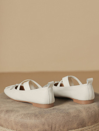 ウェディングシューズブライズメイドシューズPUレザースクエアトゥリボン