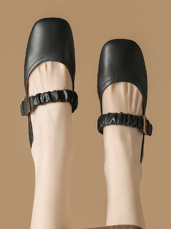 ウェディングシューズ ブライドメイドシューズ PUレザー スクエアトゥ メタルディテール