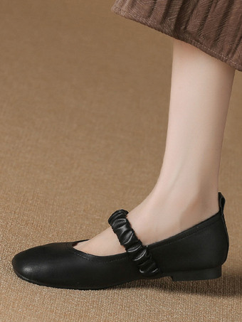ブラック ウェディングシューズ ブライドメイドシューズ PUレザー スクエアトゥ メタルディテール