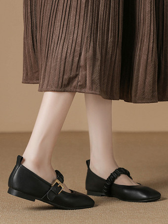 ウェディングシューズ ブライドメイドシューズ PUレザー スクエアトゥ メタルディテール