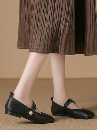 ウェディングシューズブライズメイドシューズPUレザースクエアトゥビーズ