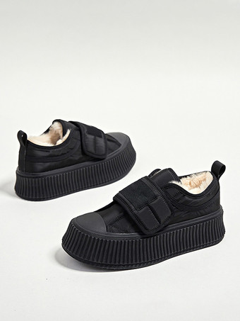 Zapatillas de deporte de color caqui para mujer Zapatos de plataforma de diseñador con punta redonda