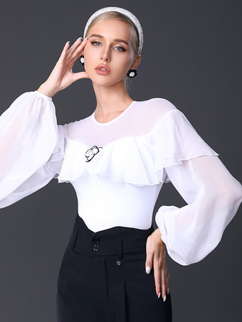 ラテンダンスコスチューム 黒人女性用ポリエステル服 セクシーなフリル ラテンダンサー ダンスコスチューム パンツなし