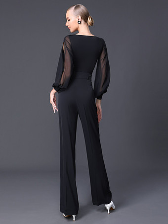 ラテンダンスドレス黒人女の子の整形ジャンプスーツセクシーなポリエステルダンス衣装