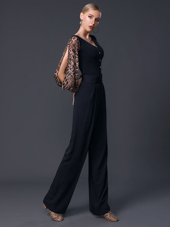 ラテンダンスドレス黒人女の子の整形ジャンプスーツセクシーなポリエステルダンス衣装