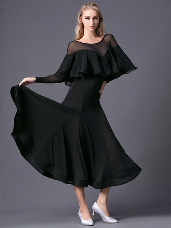 ラテンダンスドレス黒人女の子のスカートセクシーなポリエステルスカートダンスウェア