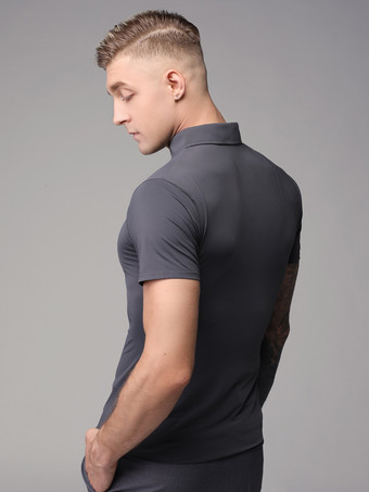 グレイラテン ダンス ドレス ブラック メンズ ポリエステル トップ セクシー ラテン ダンサー ダンス コスチューム