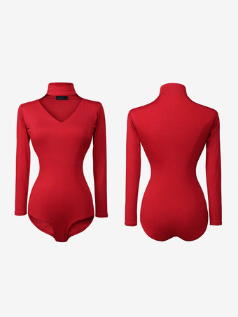 レッド ラテンダンスドレス黒人女の子のジャンプスーツセクシーなポリエステルダンス衣装