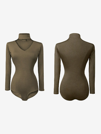 オリーブカラーラテンダンスドレス黒人女の子のジャンプスーツセクシーなポリエステルダンス衣装