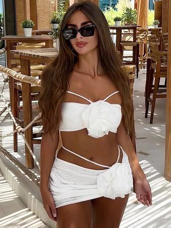 Women One Piece Swimsuits Pastel Blue Lace Up High Collar Backless Raised  Waist Summer Beach Bathing Suits - Milanoo.com