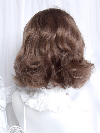 スイートロリータ ウィッグ コーヒーブラウン ショート 耐熱ファイバー ロリータアクセサリー