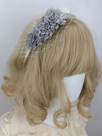 グレイROCOCOスタイル ロリータアクセサリー エクリュ ホワイト パール フラワー かぶりもの その他