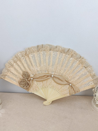 シャンパンカラーROCOCO風ロリータアクセサリー シャンパンレース お花 パール アクセサリー雑貨