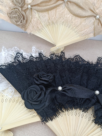 ROCOCO風ロリータアクセサリー シャンパンレース お花 パール アクセサリー雑貨