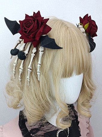 スチームパンク ロリータ アクセサリー 黒の花 帽子 その他