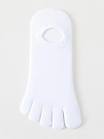 ホワイト 女性つま先ソックス