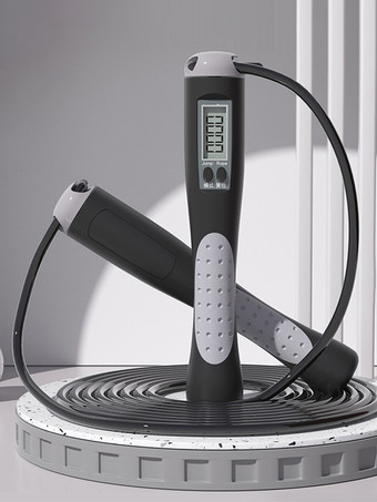 ブラック 大人と子供のための調節可能なアスレチックフィットネス運動縄跳び