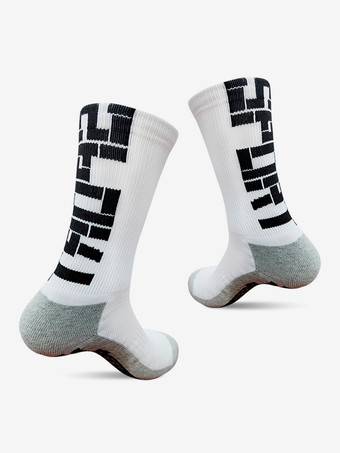 Weiß2 Paar Sportsocken für Erwachsene Verdickte Fußballsocken