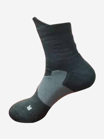 ダークグレー 大人と子供用のスポーツソックス3足の汗を吸収するバスケットボールソックス