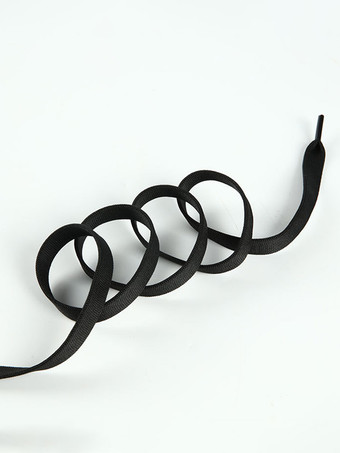 ブラック 色と長さが豊富な、スポーツシューズ用のカラフルな靴ひも