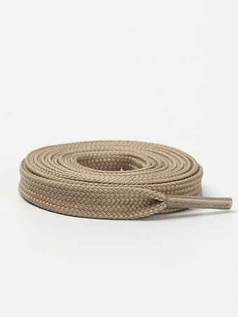 カーキ 靴紐フラットシューズ スポーツ バスケットボール スニーカー 幅10mm 色と長さの異なる