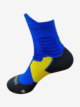 ロイヤルブルー3 足のスポーツソックス大人と子供用の汗を吸収するバスケットボールソックス