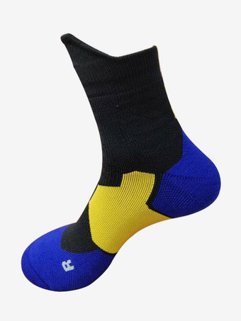 ブラック 3 足のスポーツソックス大人と子供用の汗を吸収するバスケットボールソックス