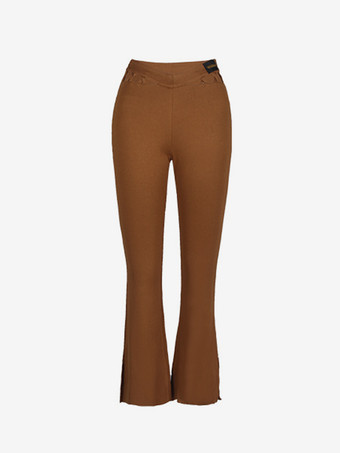 ラテンダンス衣装 コーヒーブラウン 女性用 ポリエステルパンツ エレガント ラテンダンサー ダンス衣装