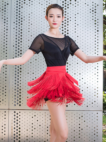 ラテンダンス衣装黒の女性のセクシーなポリエステルパンツダンスウェア