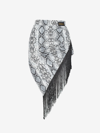 ラテンダンスドレス黒の女性のポリエステルスカート非対称セクシーなフリンジラテンダンサーダンス衣装