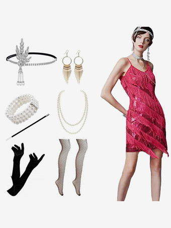 ローズレッドローズレトロコスチューム女性用フリンジポリエステルセットアクセサリードレスレトロマリーアントワネットコスチューム18世紀コスチューム バーガンディ