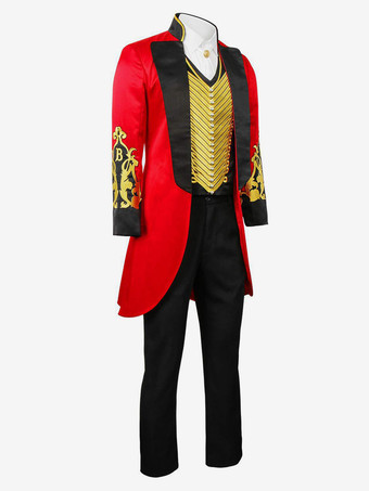 ブラックヴィンテージセットレトロポリエステルグロメット長袖レトロコスチューム男性用