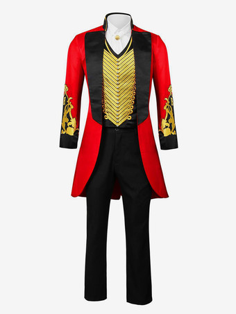 ブラックヴィンテージセットレトロポリエステルグロメット長袖レトロコスチューム男性用