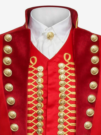 ブラックヴィンテージセットレトロポリエステルグロメット長袖レトロコスチューム男性用