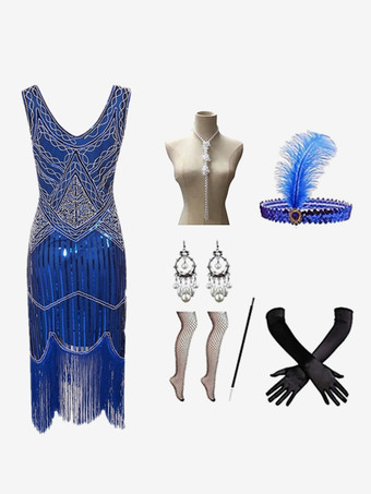 ブルー ブルゴーニュ レトロ コスチューム スパンコール ポリエステル アクセサリー 女性用 レトロ セット マリー アントワネット コスチューム 18 世紀 コスチューム バーガンディ