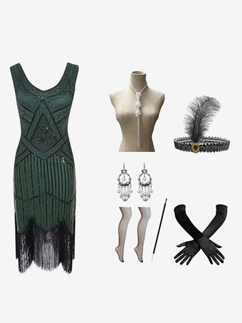 グリーン ブルゴーニュ レトロ コスチューム スパンコール ポリエステル アクセサリー 女性用 レトロ セット マリー アントワネット コスチューム 18 世紀 コスチューム バーガンディ