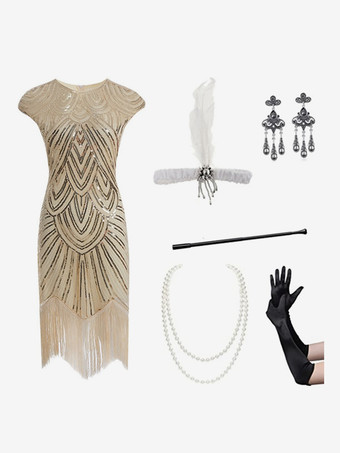 アプリコットブラック レトロ コスチューム 女性用 フリンジ スパンコール ポリエステル セット アクセサリー ドレス レトロ マリー アントワネット コスチューム パーティー プロムドレス バーガンディ