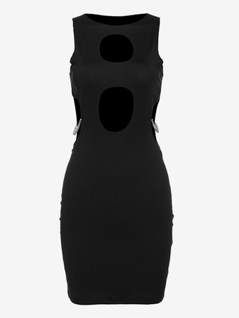 超セクシーなクラブドレス カットアウト ナイトアウト パーティー ボディコン ミニドレス