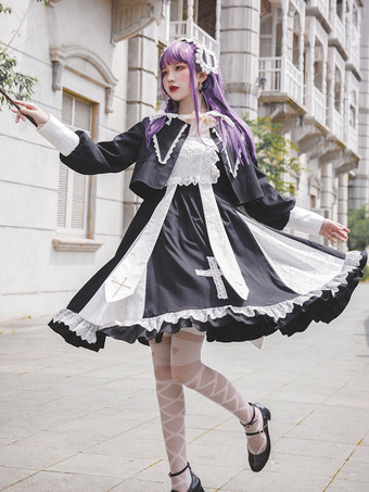 クラシック ロリータ アクセサリー インファンタ ブラック レース 帽子 ポリエステル その他