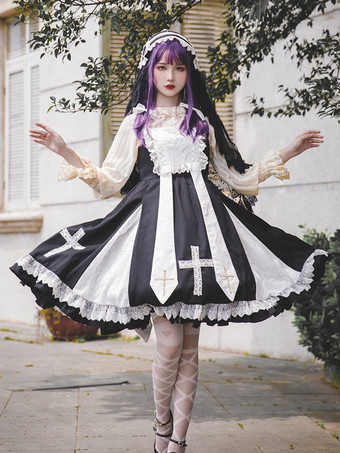 クラシック ロリータ アクセサリー インファンタ ブラック レース 帽子 ポリエステル その他