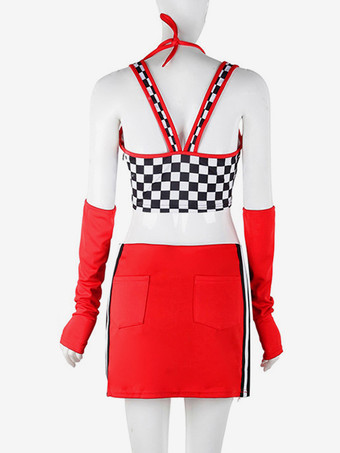 ジャズダンス衣装女性用ポリエステルトップスカートダンスウェア