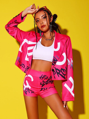 ジャズダンス衣装女の子用ポリエステルオーバーコートダンスウェア