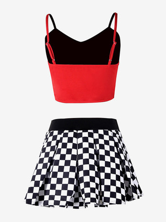 ジャズダンス衣装女の子ポリエステルトップスカートダンスウェア