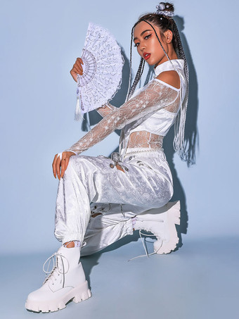 ジャズダンス衣装女性用ポリエステルパンツトップダンスウェア