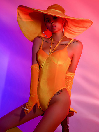 ジャズダンス衣装女の子のポリエステル帽子ジャンプスーツ手袋ダンスウェア