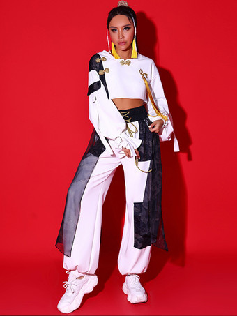 ジャズダンスコスチューム 女の子用ポリエステルトップダンスウェア