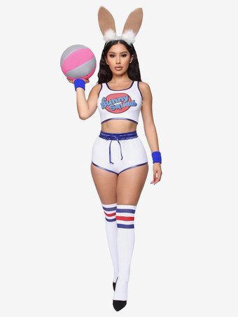 ホワイト チアリーディングのユニフォーム