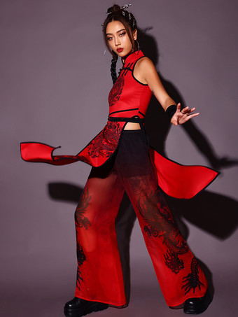 ジャズダンス衣装女性用ポリエステルパンツジャンプスーツダンスウェア