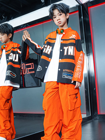 ジャズダンス衣装メンズポリエステルトップパンツオーバーコートダンスウェア